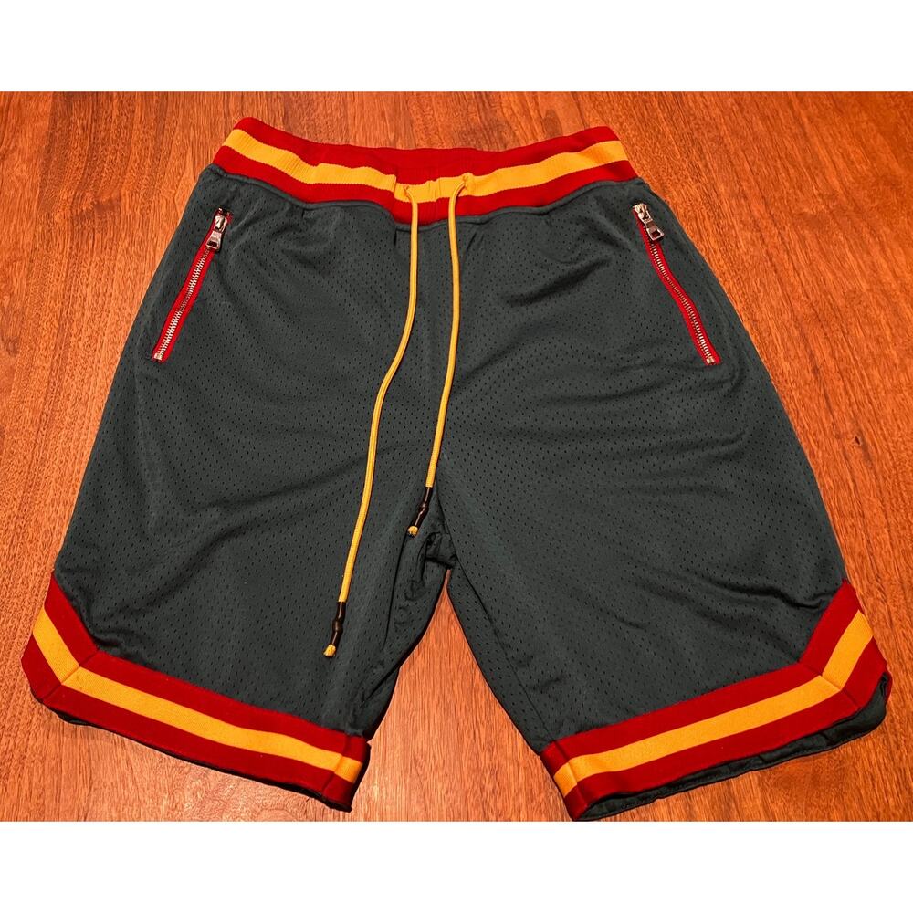 Jordan‎ Craig Legacy Edition Mesh Shorts Mens Small Green Red Yellow Zipper